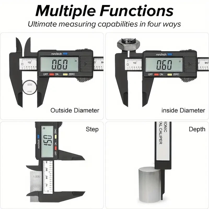 6" 150mm Digital Caliper Micrometer LCD Gauge Vernier Electronic Measuring Tool gallery