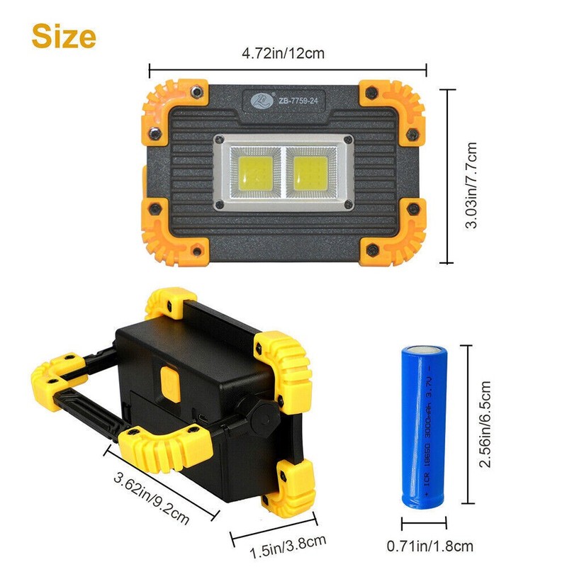 USB Rechargeable COB LED Work Light Lamp Spot Floodlight Camping Emergency Torch gallery