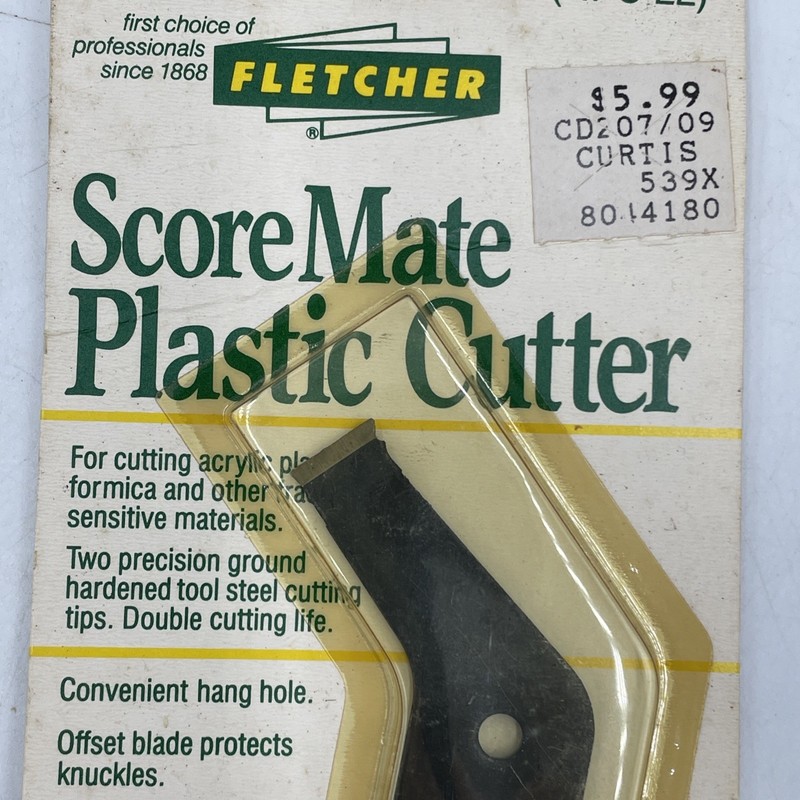 Fletcher Score Mate Plastic Cutter 05-111 (HPC-22) Vintage - Made in USA gallery