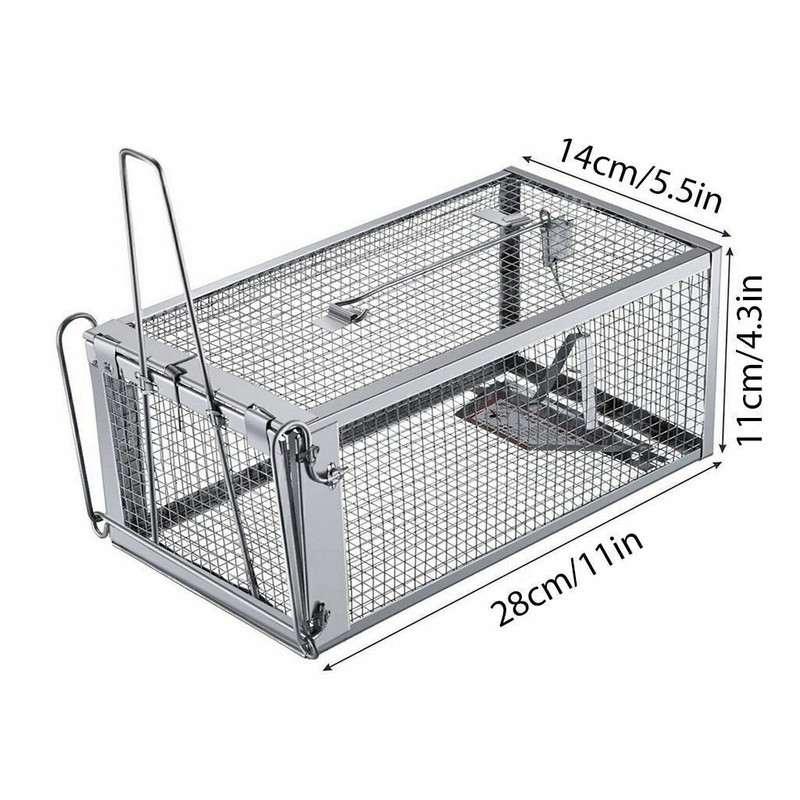 2Pcs Live Humane Cage Trap for Squirrel Chipmunk Rat Mice Rodent Animal Catcher gallery