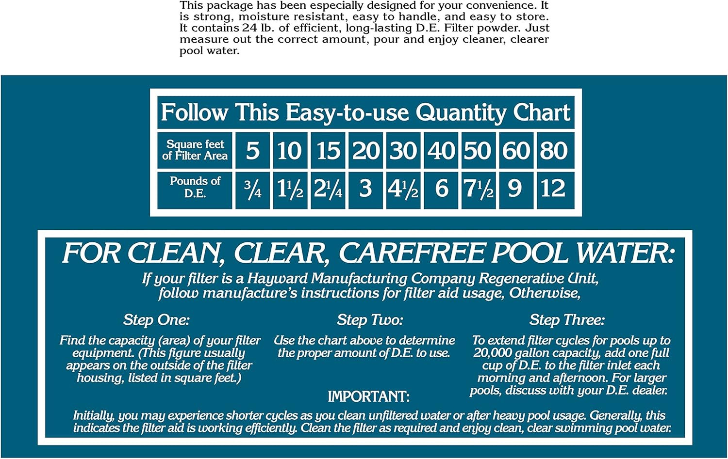 24-Pounds Premium D.E. for Pool Filters, Diatomaceous Earth DE Pool Filter Powde gallery