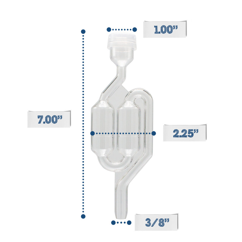 Glass One Gallon Fermentation Jar with Grommet Lid and S-Shaped Airlock gallery