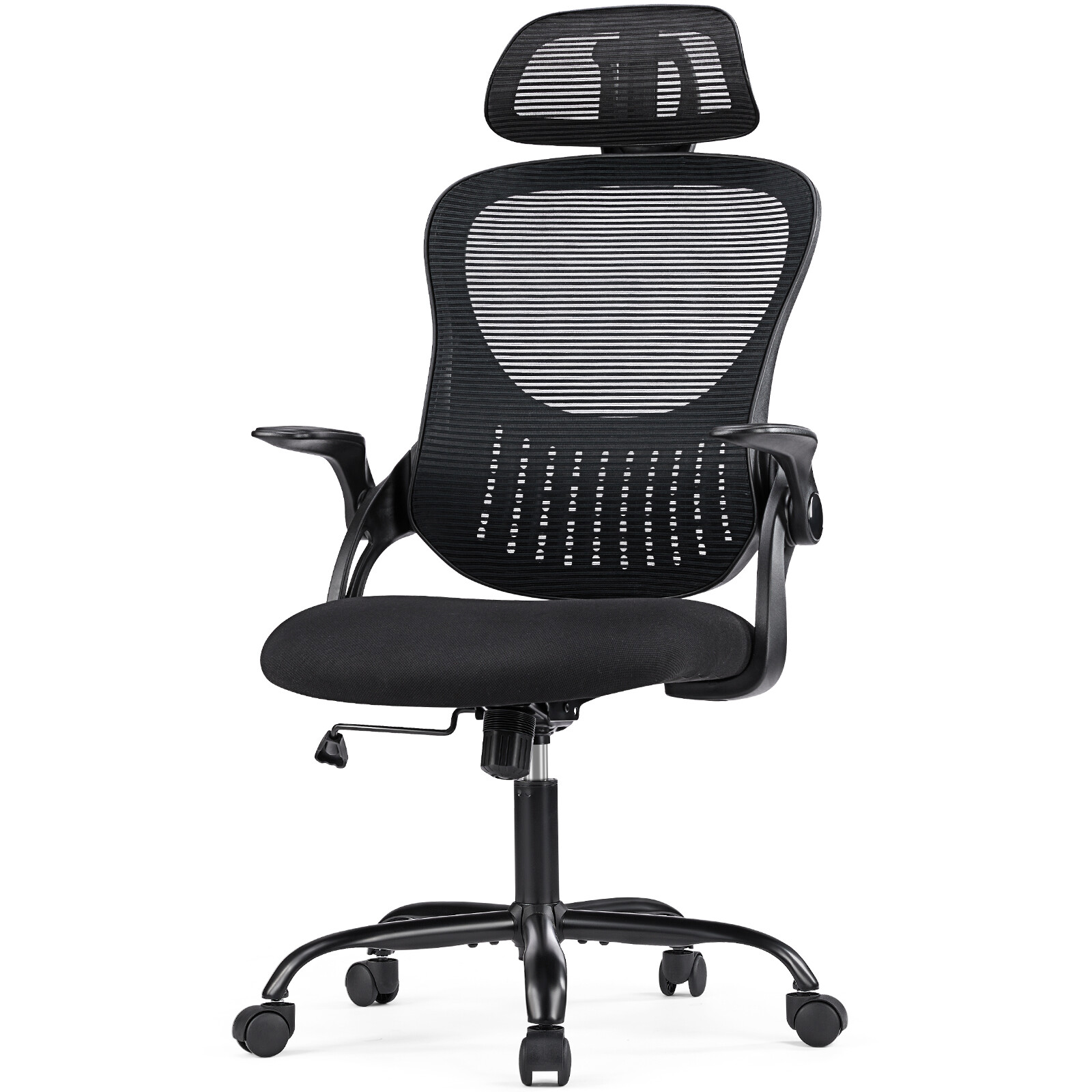 High-Back Ergonomic Mesh Office Chair with Flip-up Armrest, Adjustable Headrest gallery
