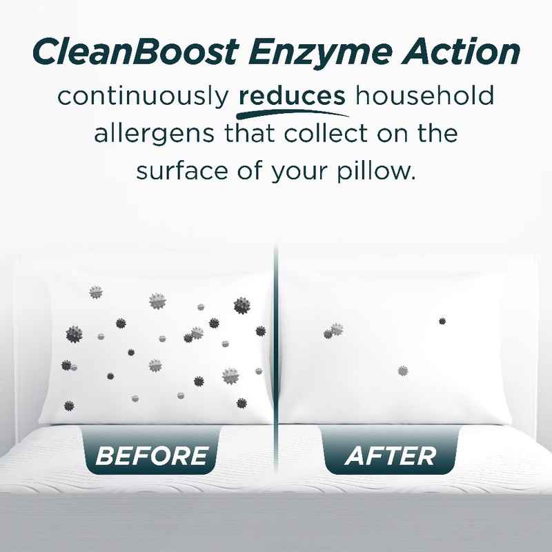 Soft & Clean Bed Pillow Cover Protector, King - Zippered, Allergy Defense gallery