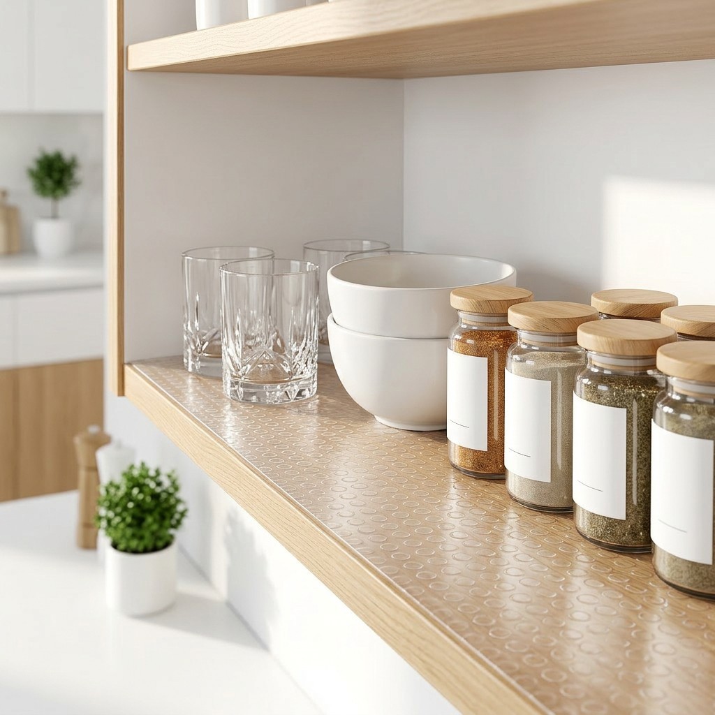 Cabinet Liners Non Slip Waterproof Clear Kitchen Drawer Shelf Liner gallery