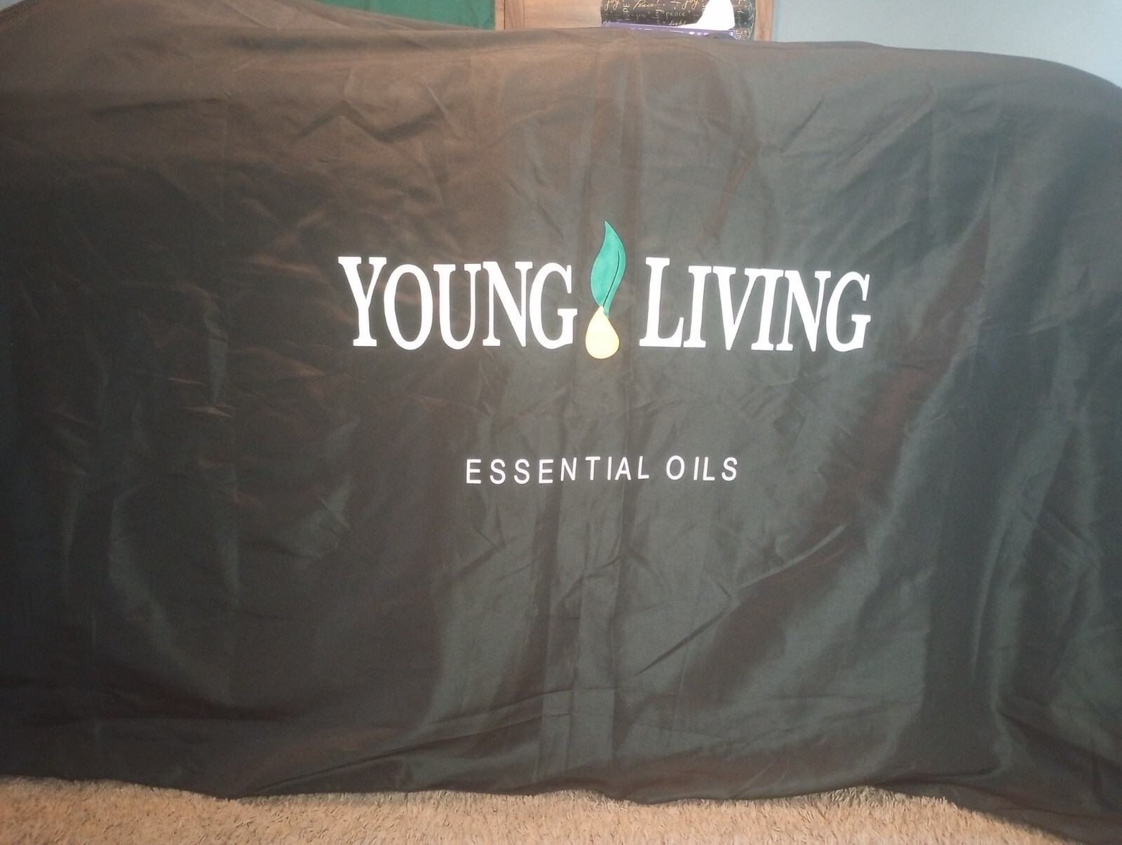 Young Living Essential Oils Black Vendor Tablecloth 72X 120 gallery