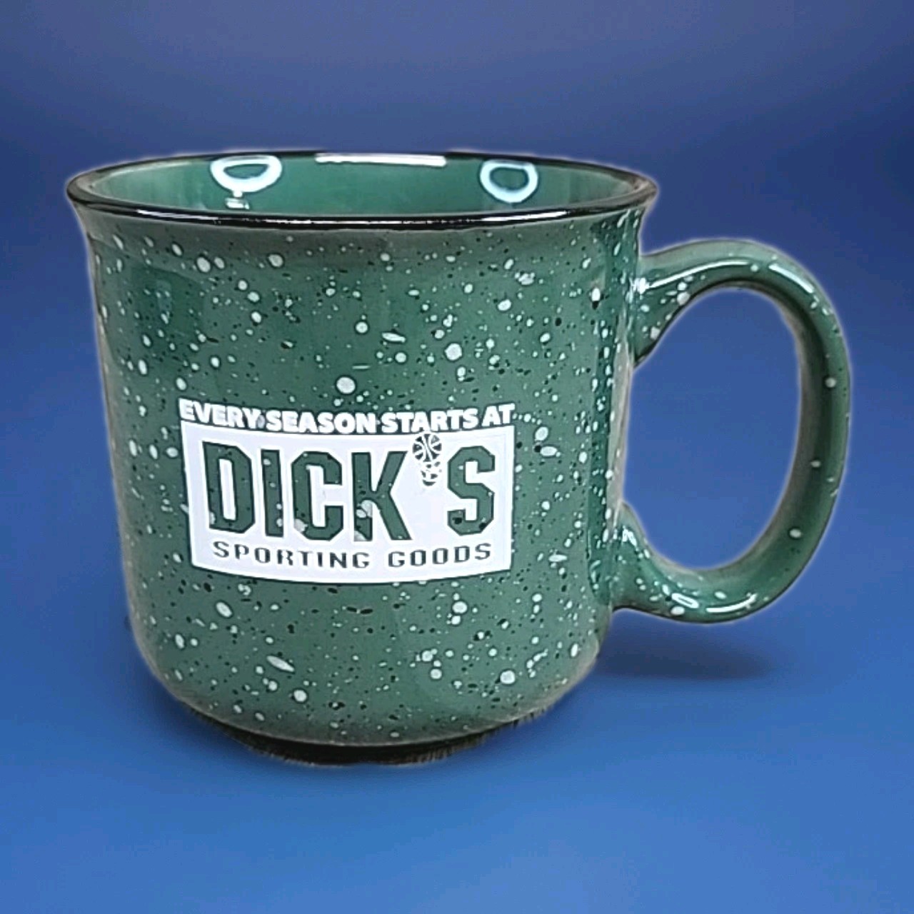 Dick's Sporting Goods Green Ceramic Mug Campfire Style Speckled gallery