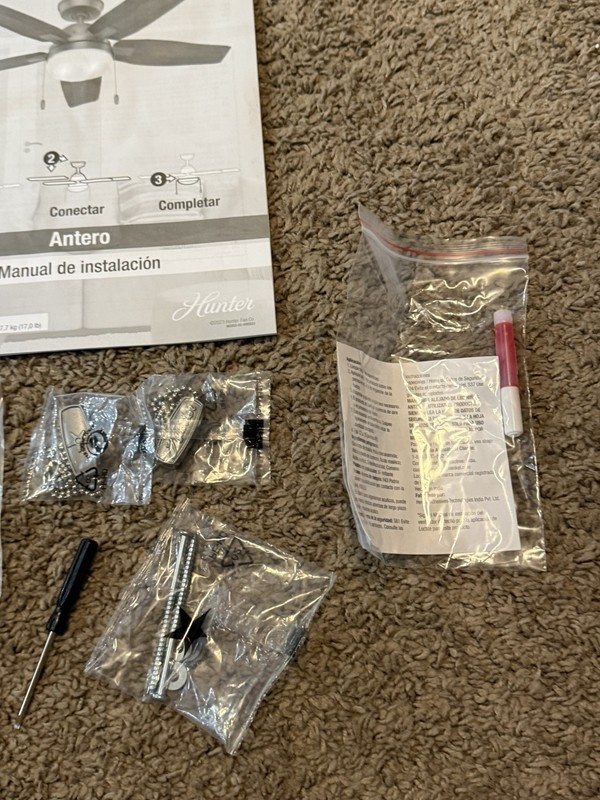 Hardware Set for REPLACMENT Hunter Antero 44 in. Hunter Express Ceiling Fan gallery