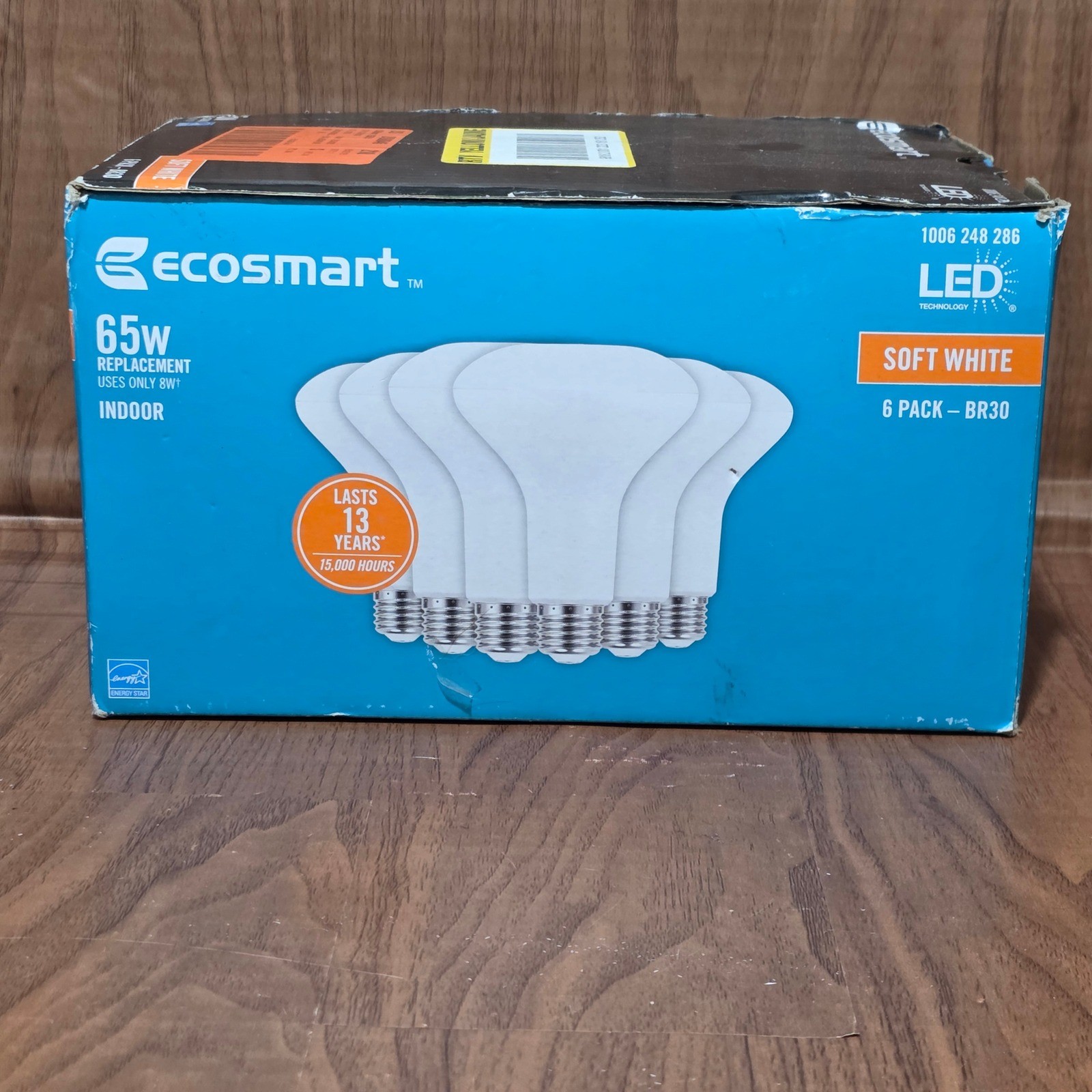 EcoSmart 65W Replacement BR30 LED Light Bulbs Soft White 6 Pack A20BR3065WESD26 gallery