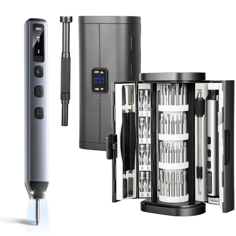 83-in-1 Mini Electric Screwdriver Set - Cordless Precision Tool, 72 Bits, LED Li gallery