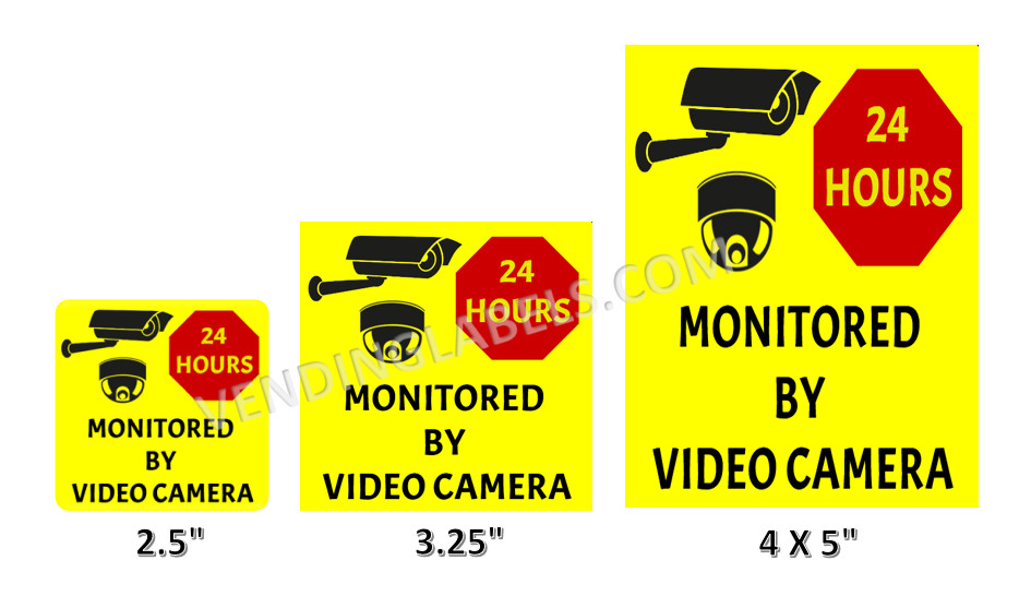 Warning Decal Security Camera Surveillance Sticker CCTV Video gallery