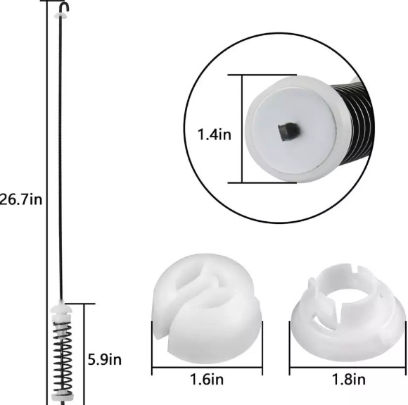 Suspension Rod Kit For Whirlpool WTW4816FW2 WTW4800BQ0 WTW4800BQ1 RTW4641BQ0 NEW gallery
