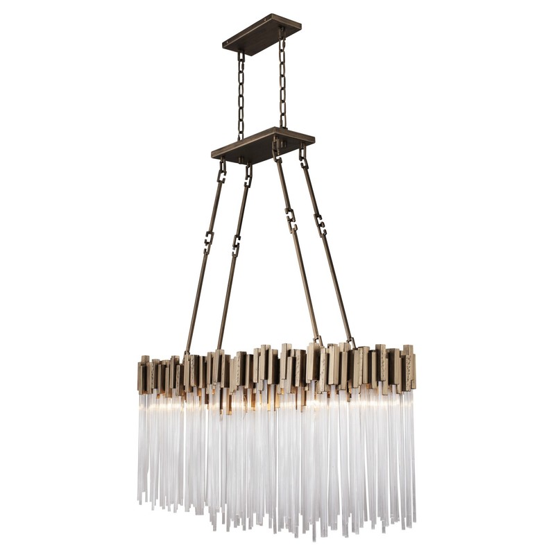 Matrix 6-Light 37" Linear Pendant in Havana Gold gallery