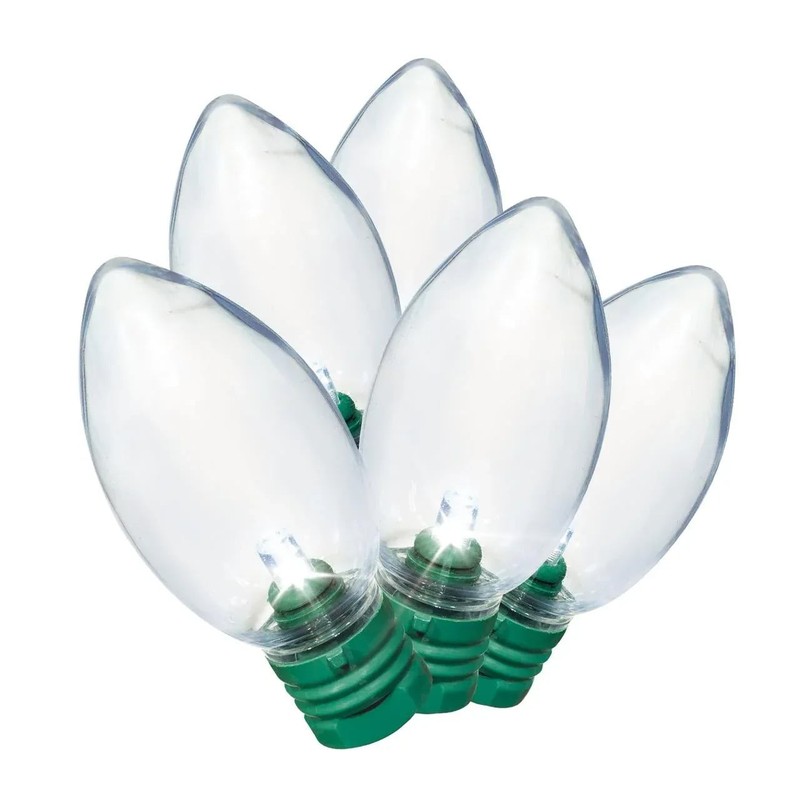 Holiday Time 100-Count Cool White LED Super Bright C9 Christmas String Lights gallery