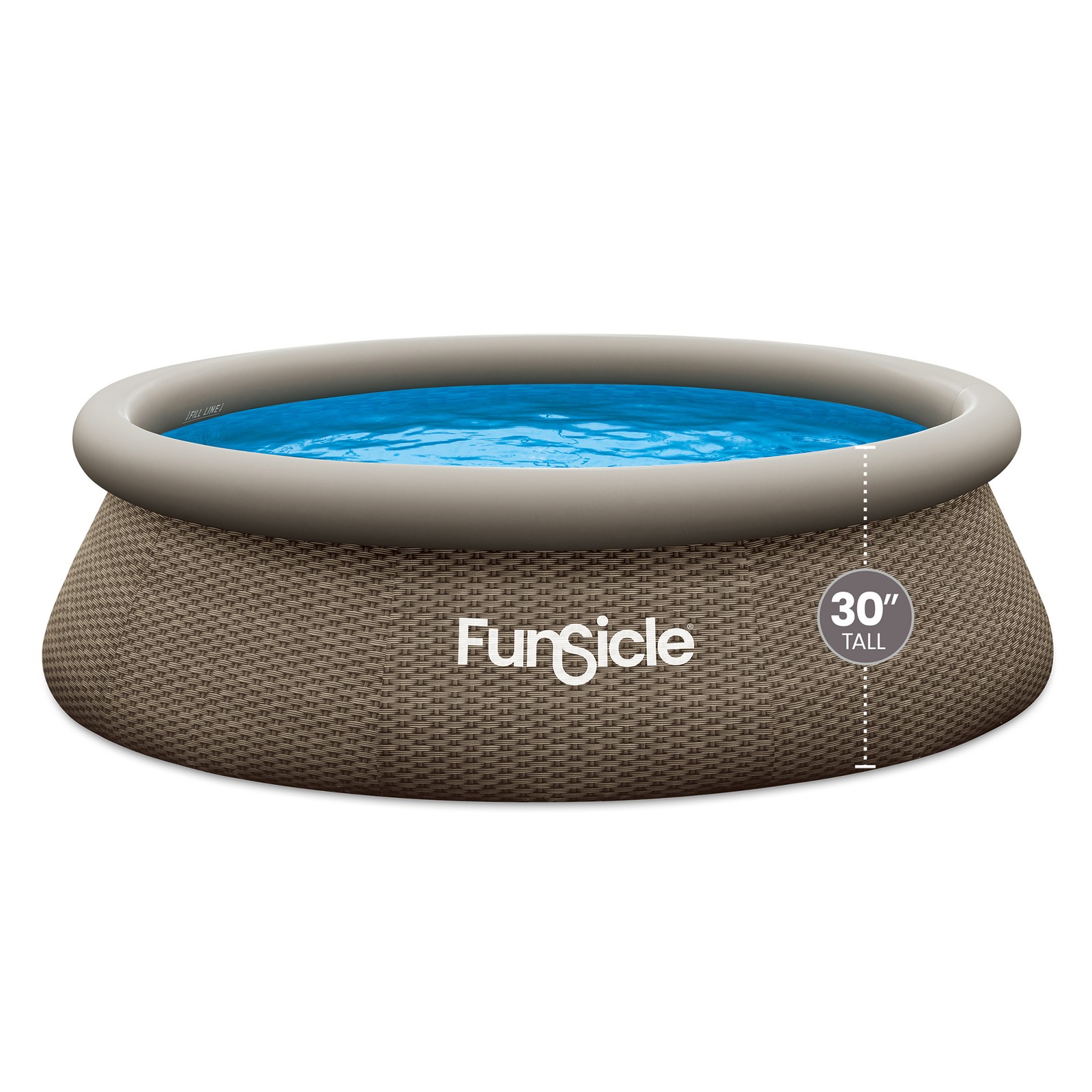 Funsicle 10' x 30" QuickSet Ring Top Above Ground Swimming Pool, Basketweave gallery