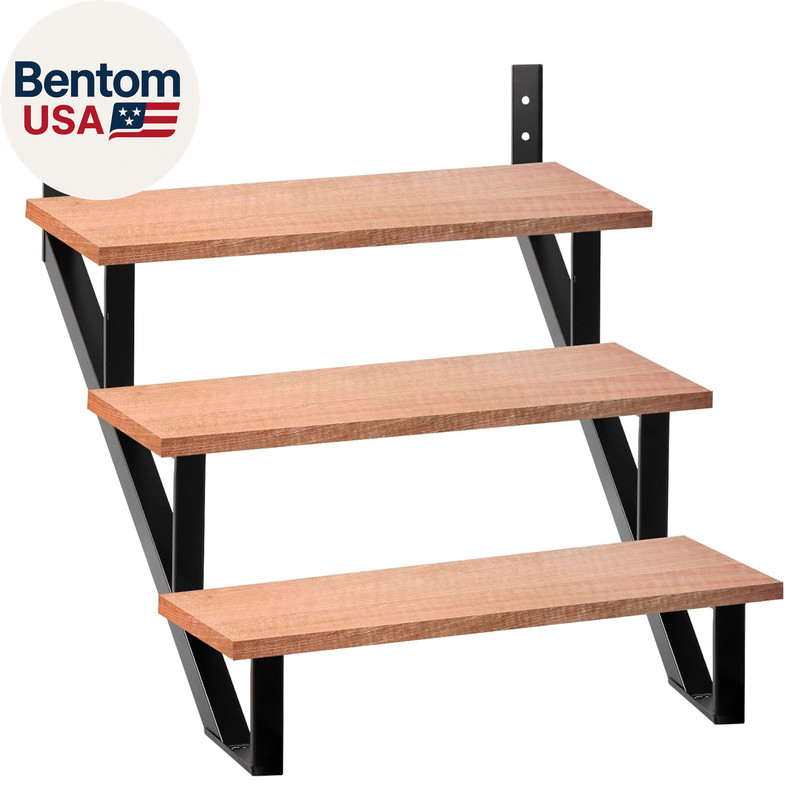 Steel Stair Riser-2 Pack, 3 Step Stringers for Deck, Sturdy Steel Stringer for O gallery