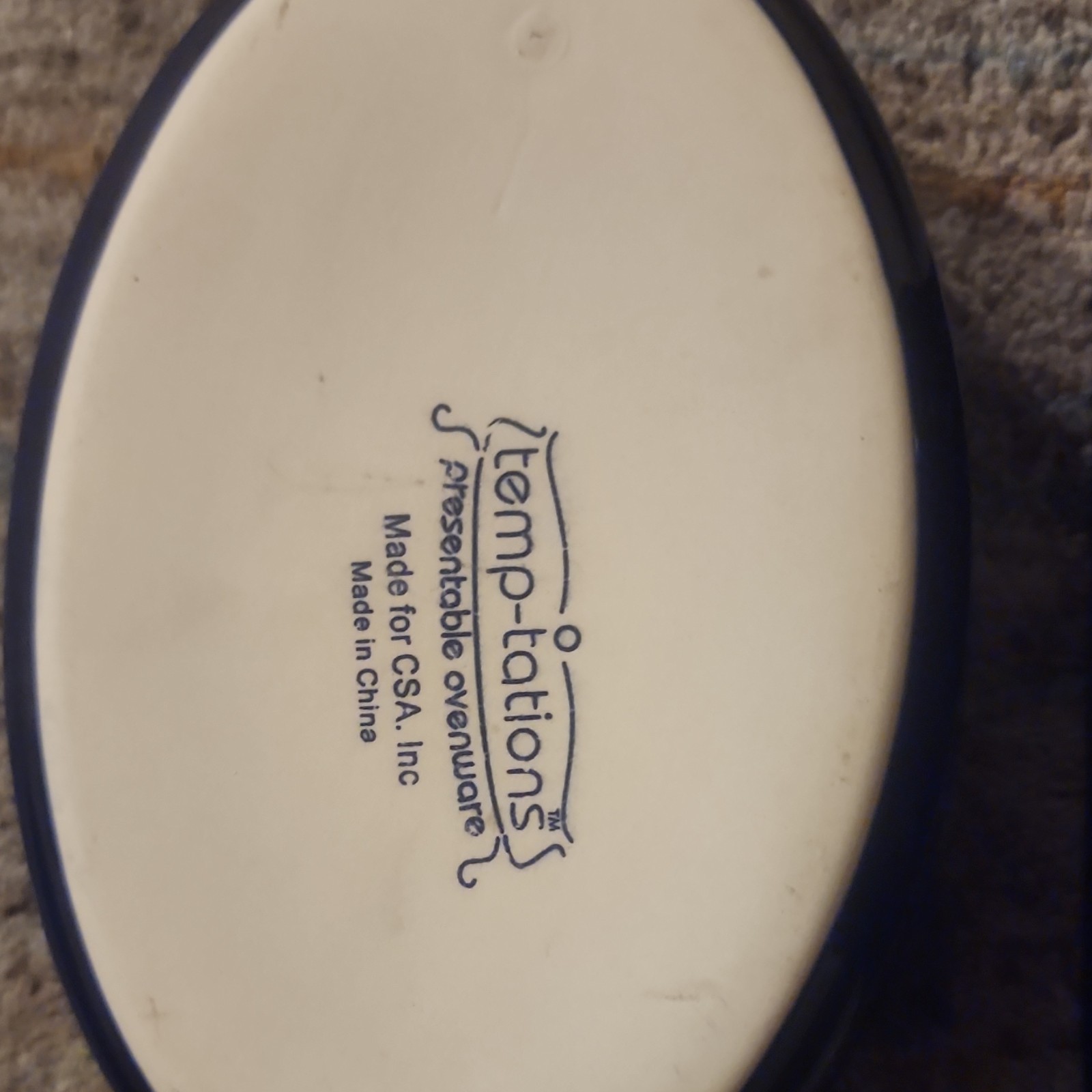 Temp-tations Presentable Ovenware Blue Ceramic Baking Dish Set Oval & Rectangle gallery