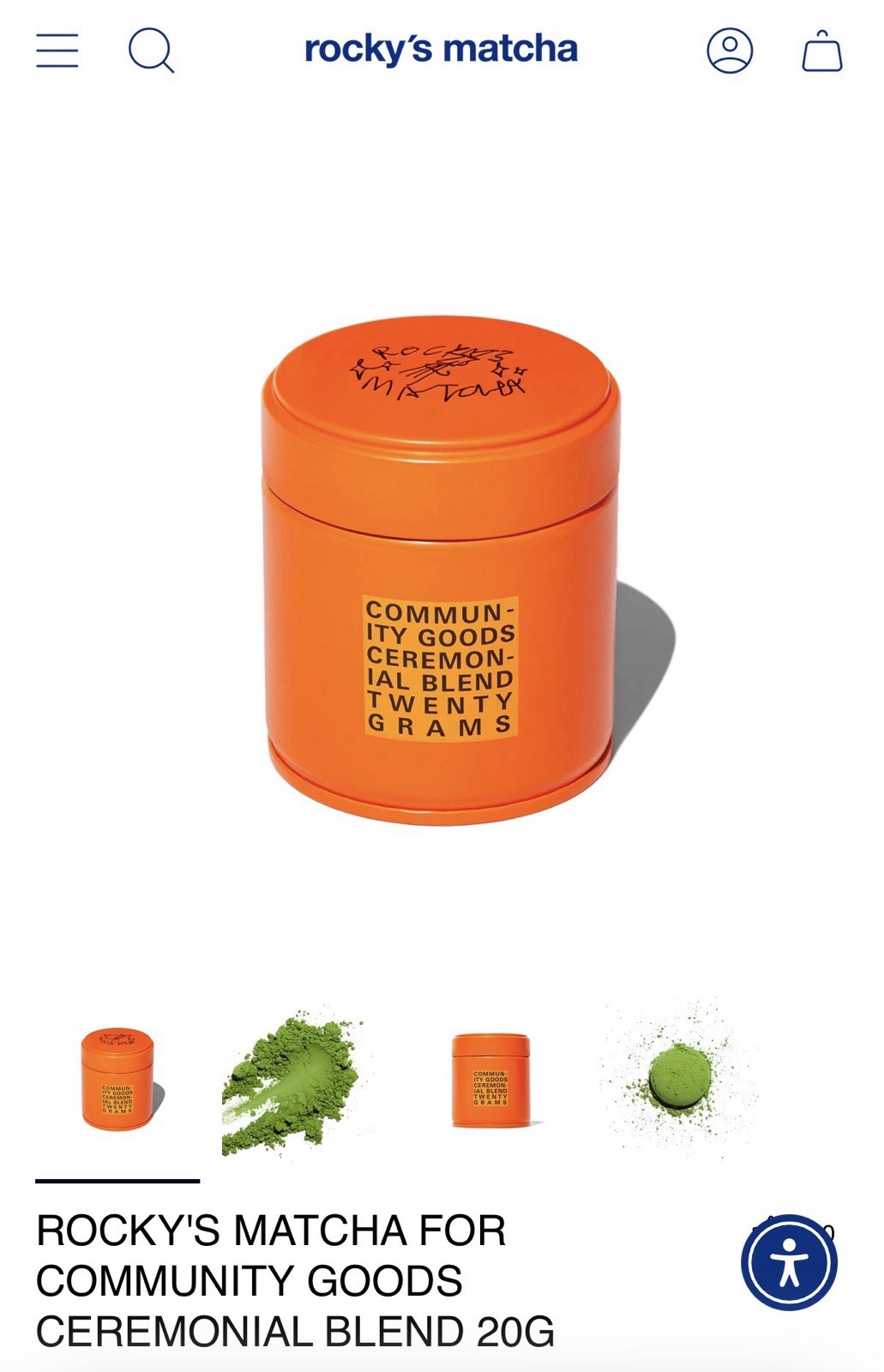 Rocky's Matcha Community Goods Ceremonial Blend Japanese Matcha Powder 20g gallery