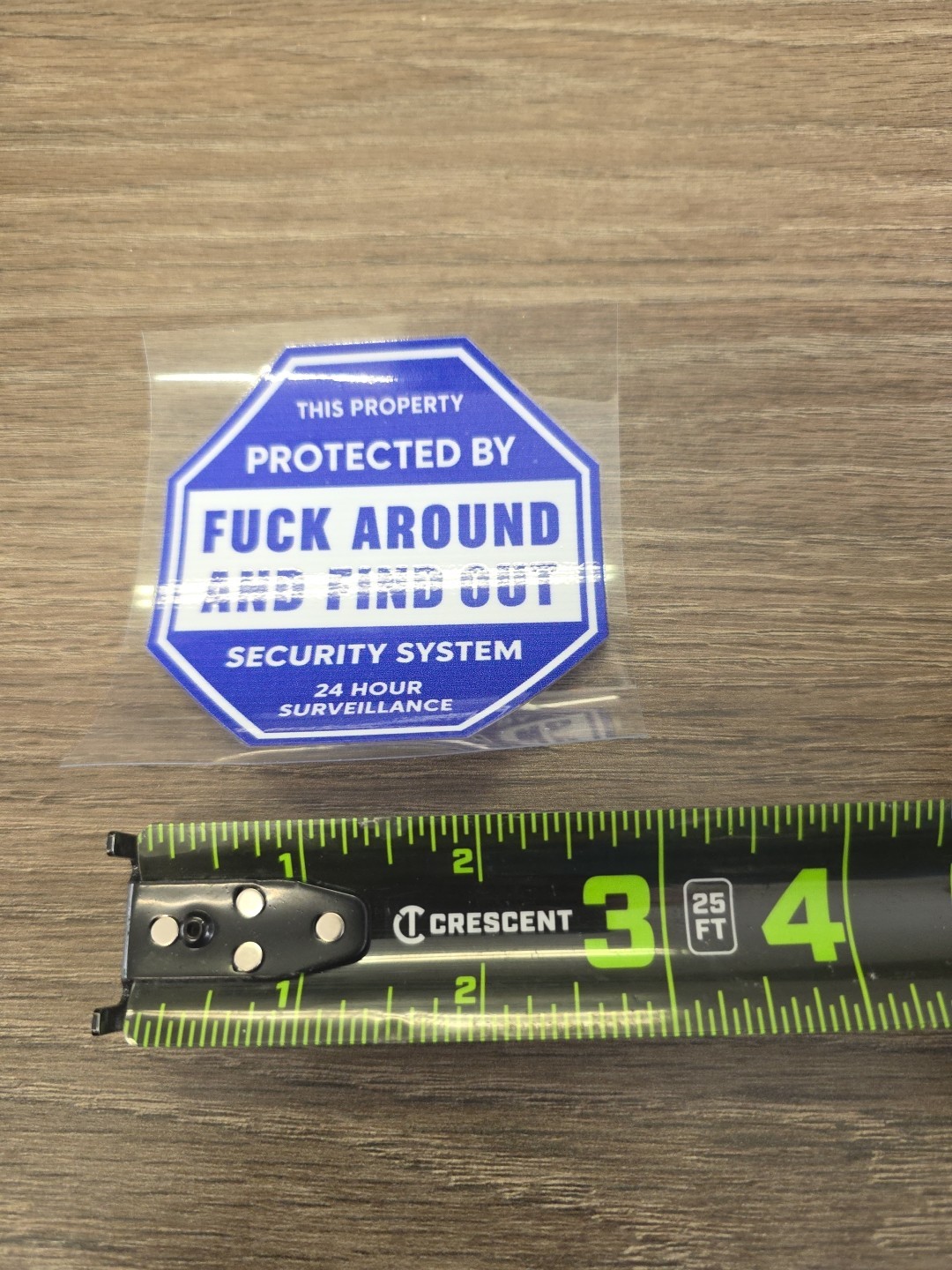 Security Warning Window UV DTF Decal Sticker Waterproof FAFO gallery