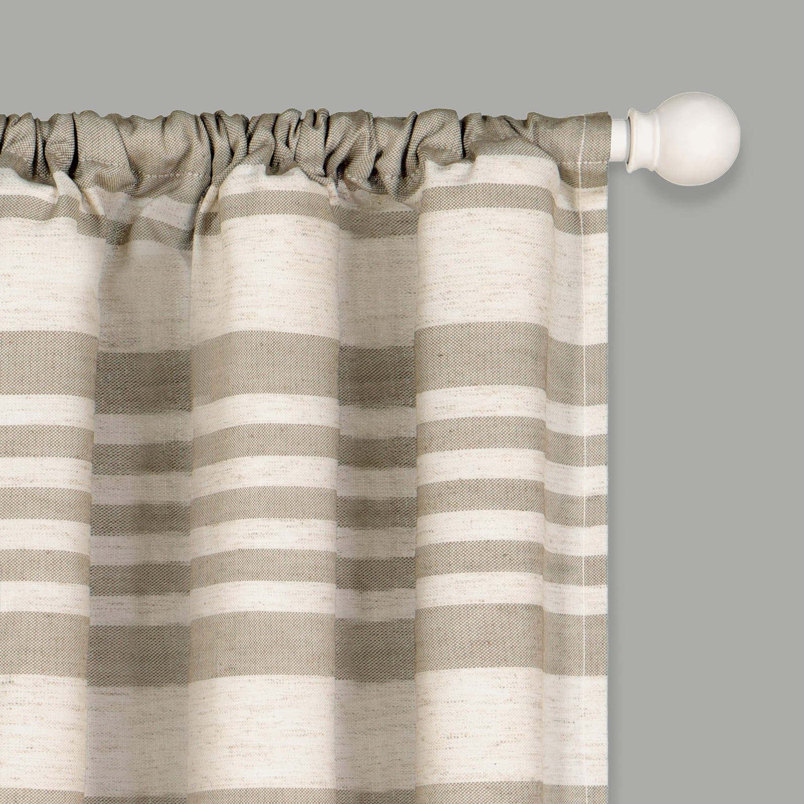 Vue Vinstra Small Panel Tiers Privacy Window Treatment Pair Khaki 26in x 45in gallery