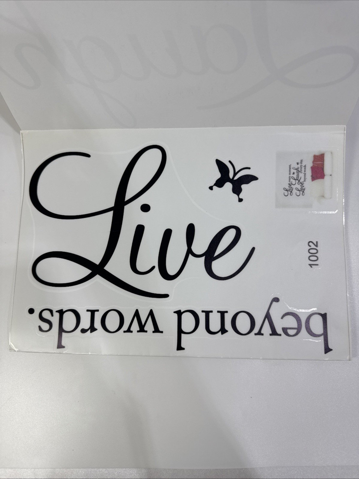Live Every Moment,Laugh Every Day,Love Beyond Words,Wall Sticker Motivational gallery