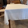 Rectangular Tablecloth Polyester Ivory 77 x 60 Inches Delicate Details gallery
