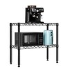 MZG 220 lbs 2 Tier Storage Rack 2 11.8" D x 27.6" W x 23.4" H, Black gallery
