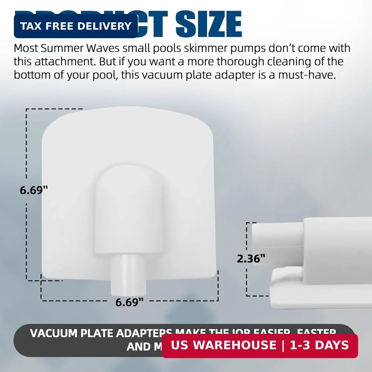 above Ground Pool Vacuum Plate Adapter for Summer Waves SFX Skimmer Filter Pump gallery