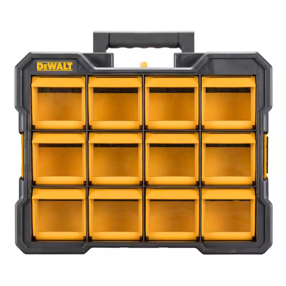Plastic 12-Compartment Small Parts Organizer Flip Bin gallery