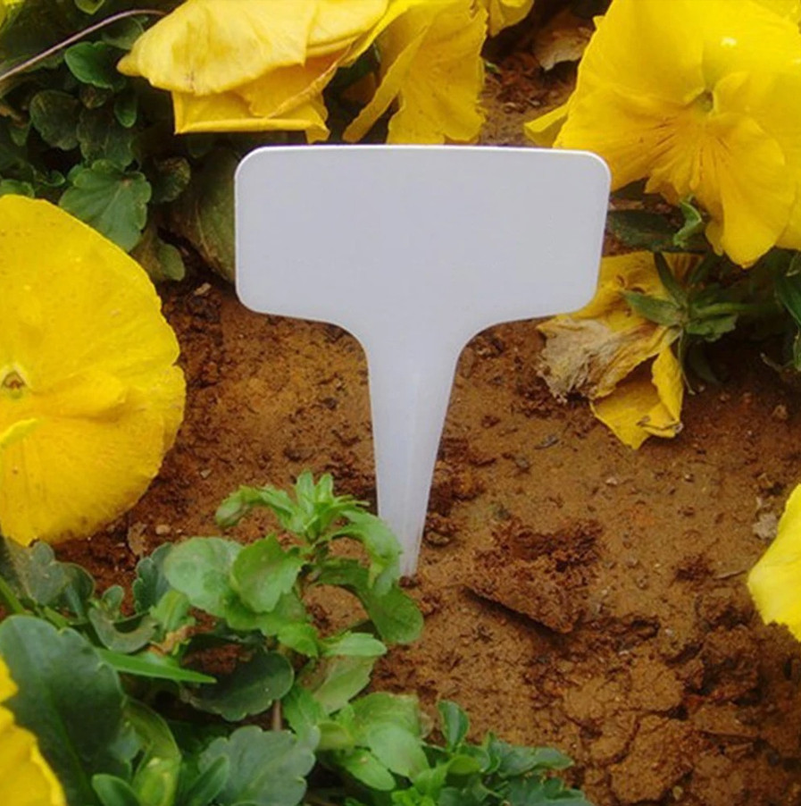 100pcs White Waterproof Garden Plant Labels 6x10cm Plastic Writing Tags - NEW gallery