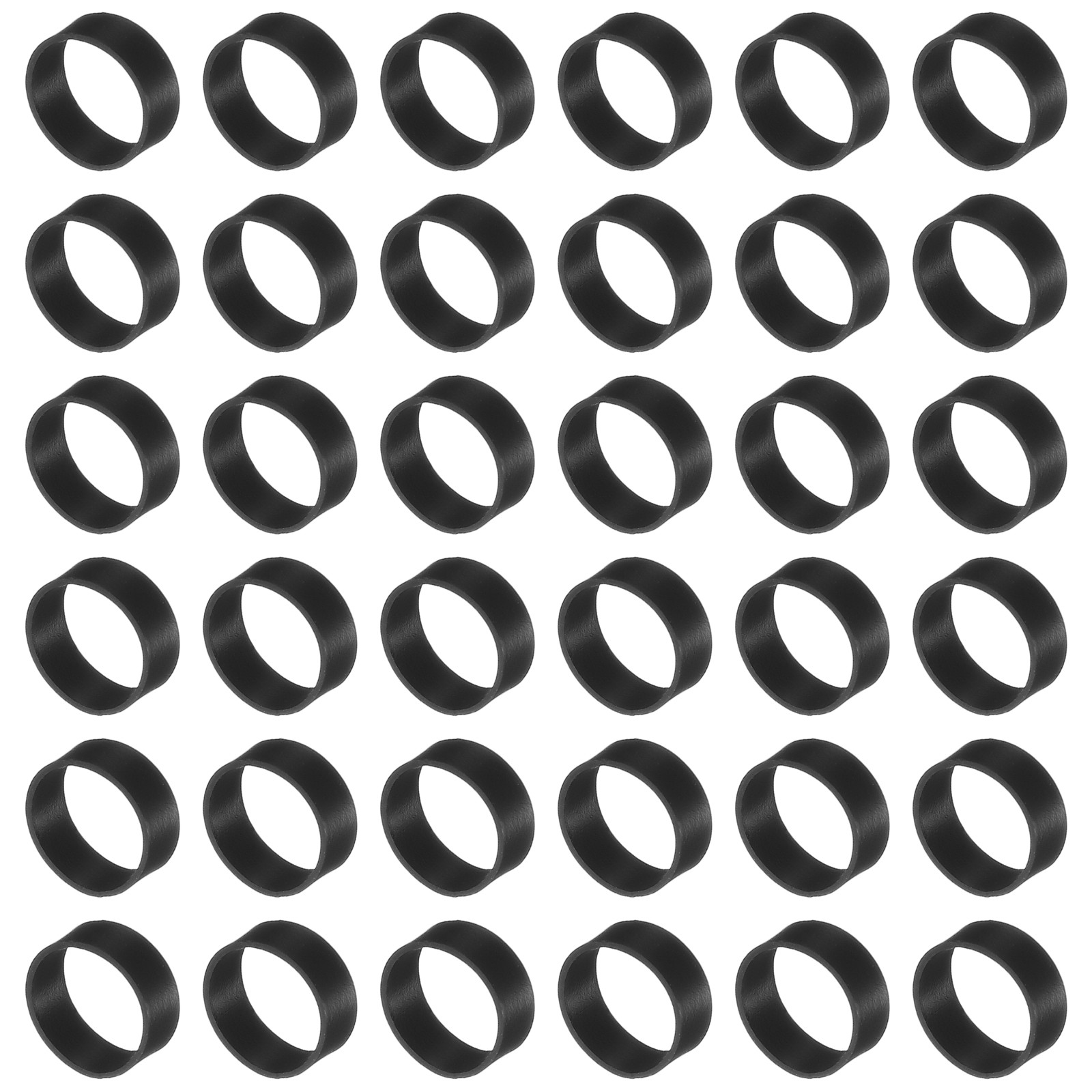 60Pcs Silicone Rubber Bands,10mm/0.4" Rubber Bands Rings Cable Ties, Black gallery
