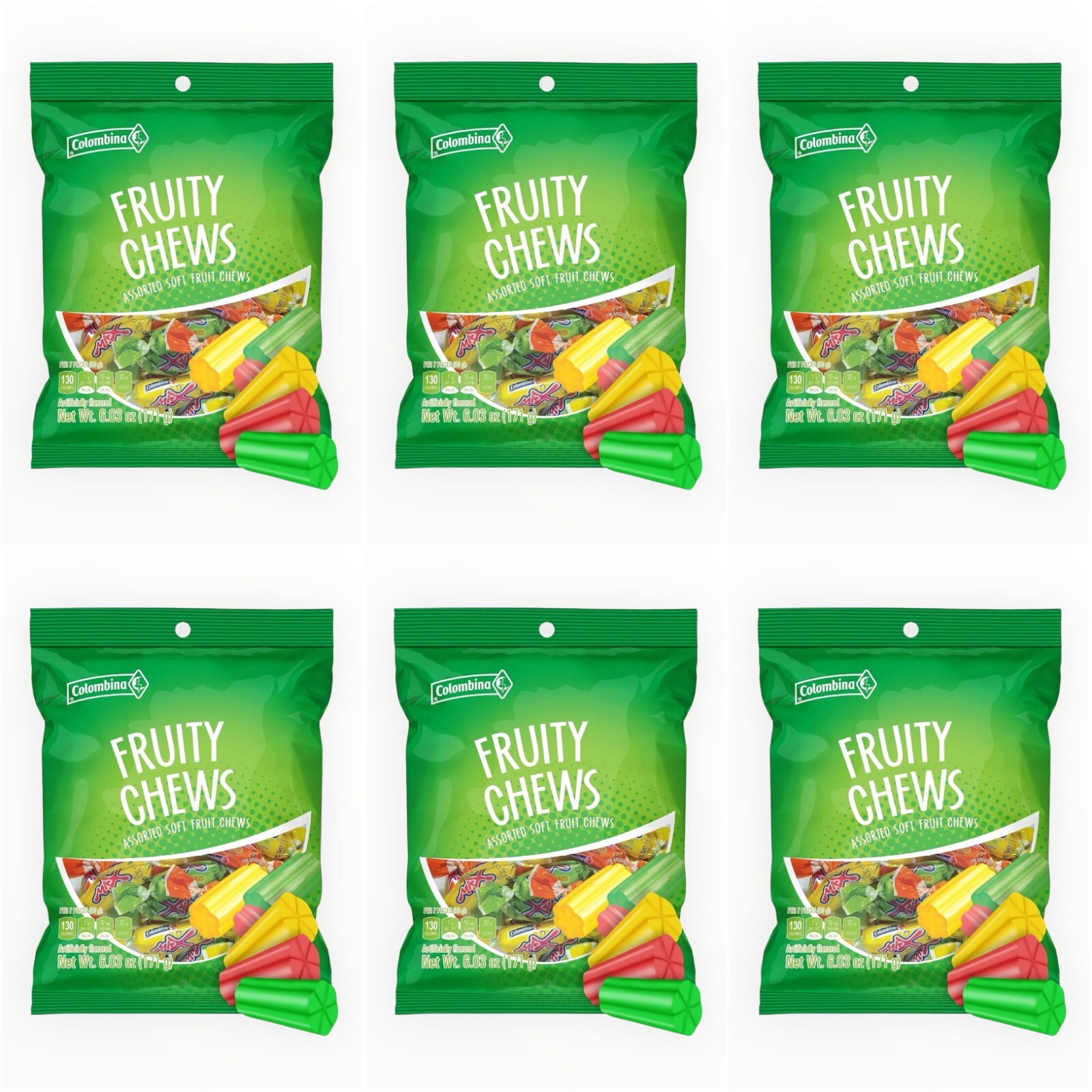 Colombina Fruity Chews Assorted Soft Fruit Chews Colombian Candy 6 Bags gallery