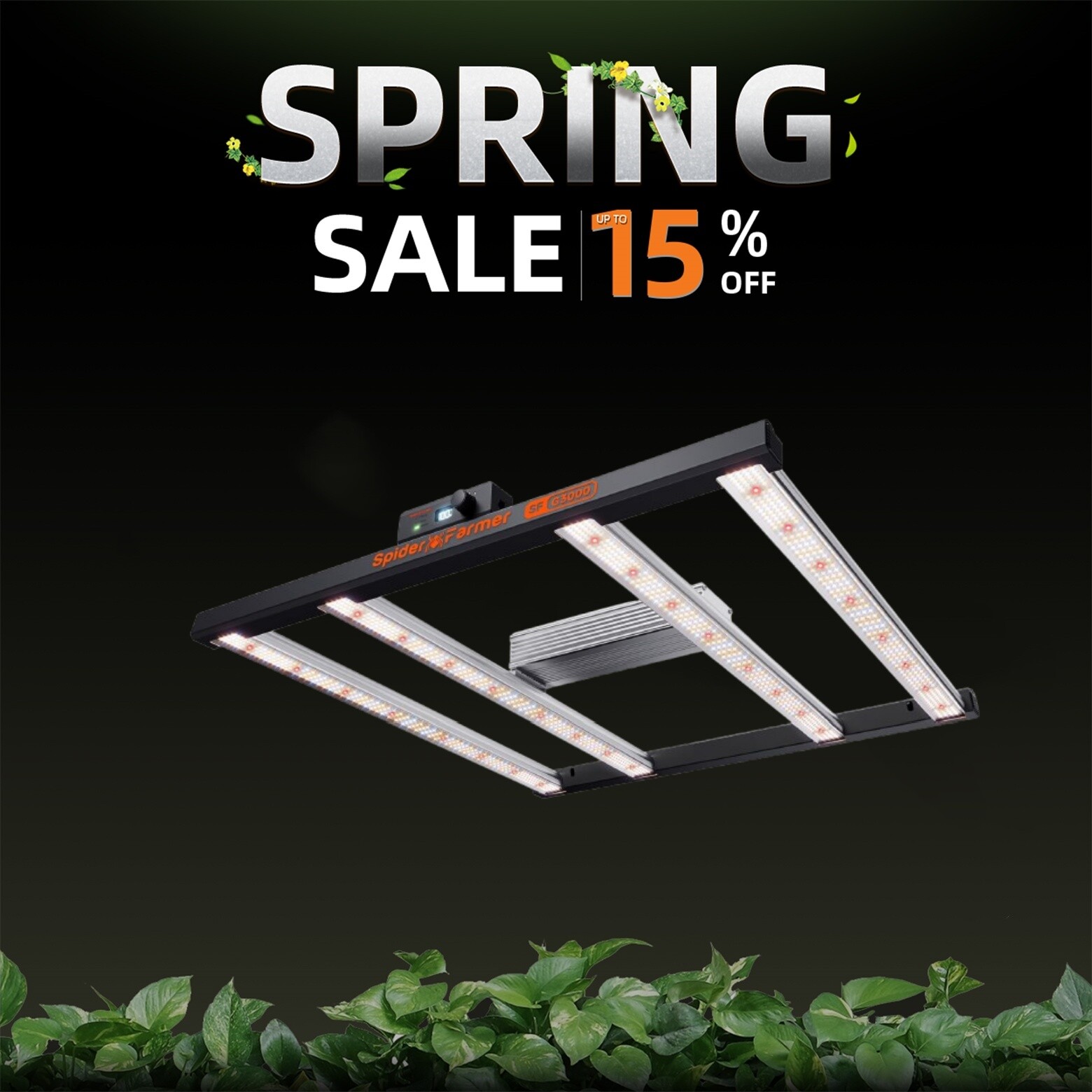 Spider Farmer G3000 LED Grow Light Full Spectrum Indoor Plants for Veg Flower gallery