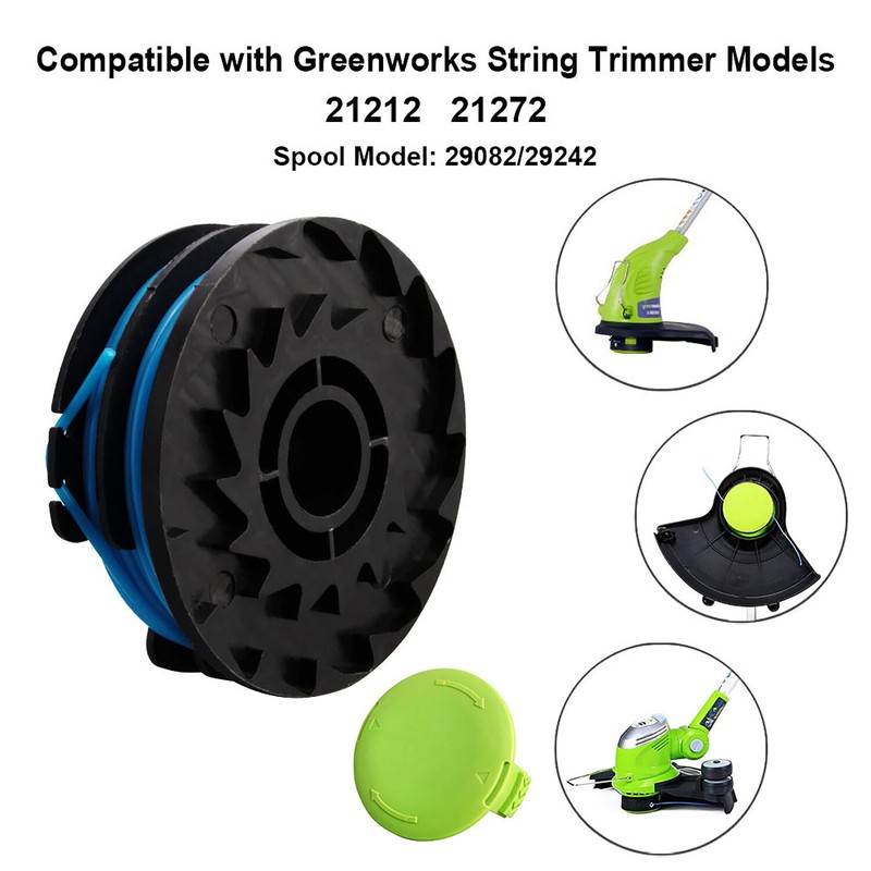 For Greenworks Trimmer Spool Replacement 27ft 0.065 inch (6Pack+2 Cap) gallery