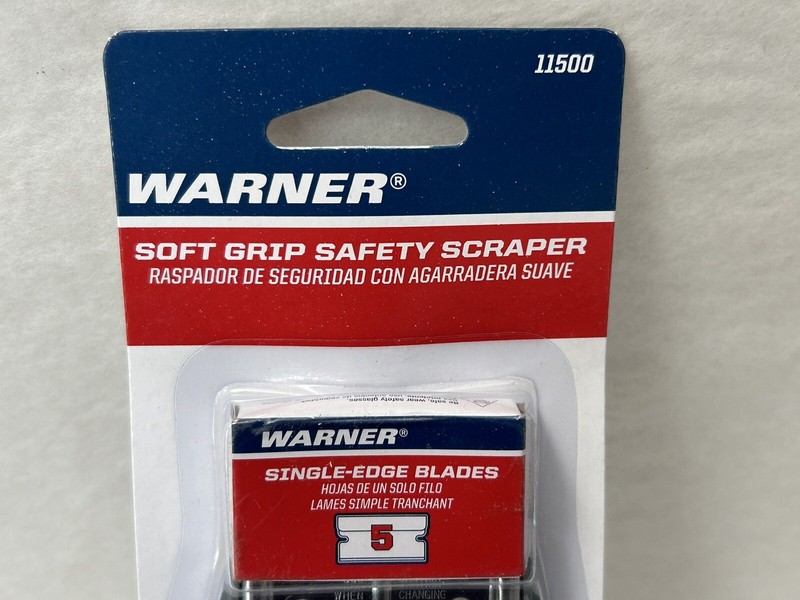 New Warner Soft Grip Safety Scraper 2-PACK Includes 10 Blades #11500 gallery