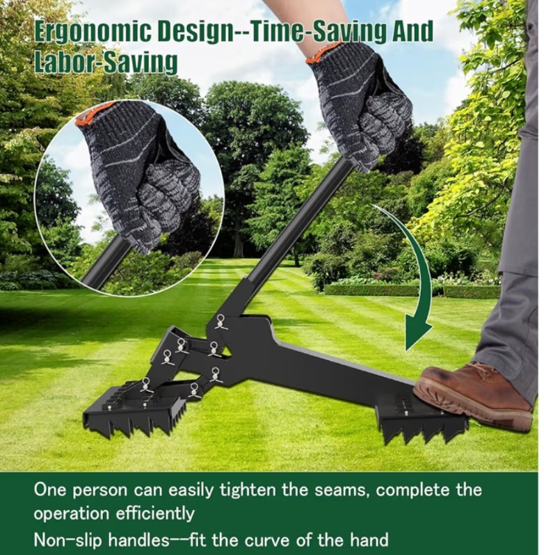 Heavy Duty Grass Turf Aerator Tool with Foot Bar gallery
