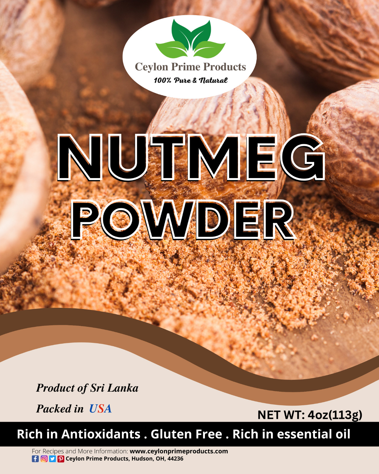 Nutmeg Powder by Ceylon Prime Products | 100% Pure & Natural Premium Nutmeg gallery