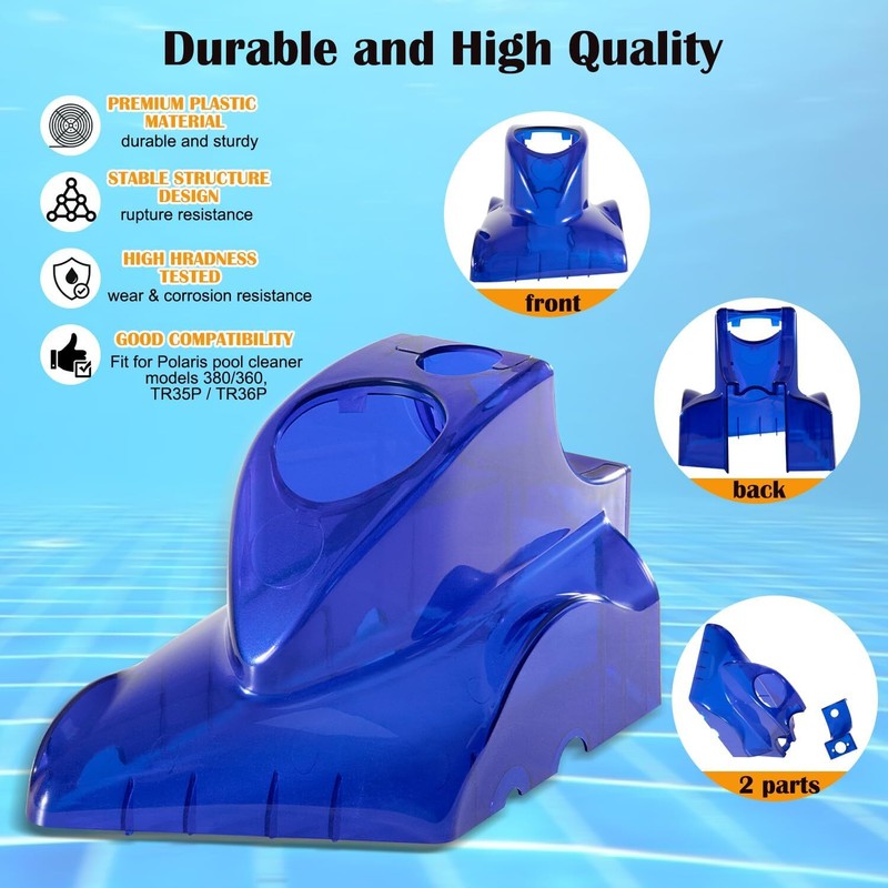 for Polaris 360 380 Pool Cleaner Replacement Top Cover, Back Plate 9-100-1240 gallery