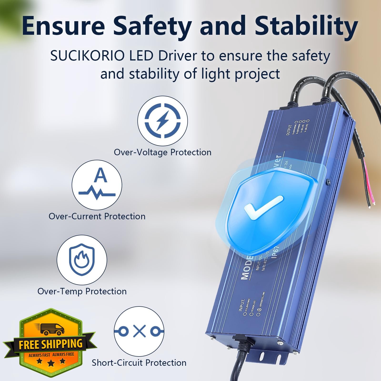 SUCIKORIO 12V 60W LED Driver Waterproof gallery
