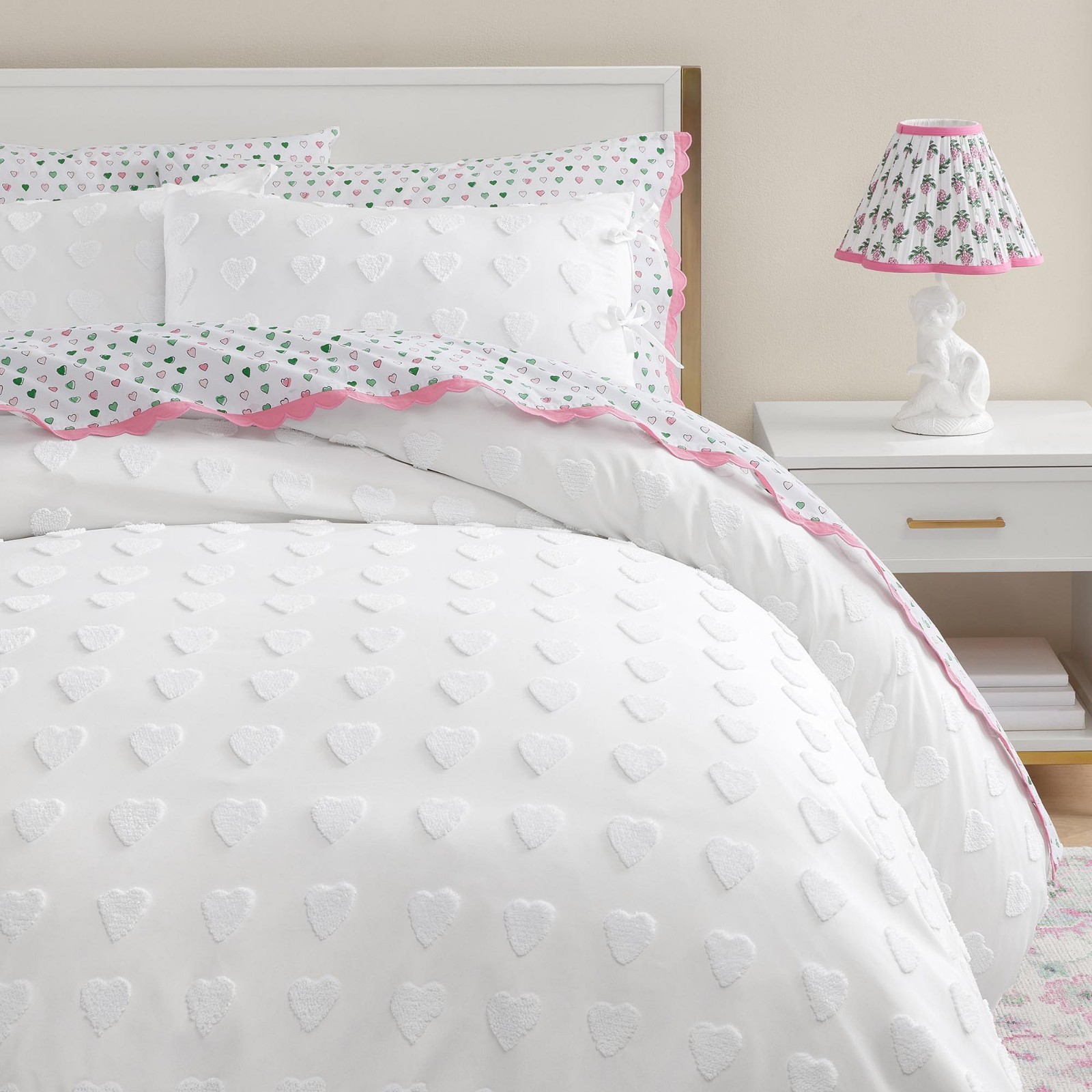 Best Seller Roller Rabbit Tufted Hearts Duvet Cover F/Q gallery