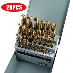 29PCS/Set HSS Drill Bits Black Gold Multi-Bits Twist Metal Drill Bit 1/16″-1/2″