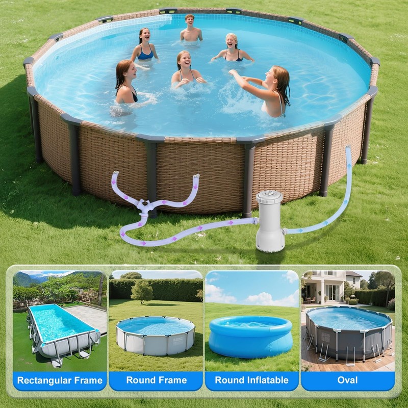 1000 Gallons Pool Filter Pump Above Ground, Swimming Pool Filter Cartridge Pu... gallery