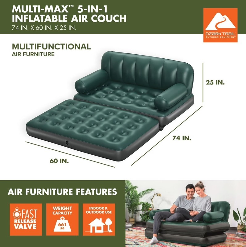 Ozark Trail Multi-Max 5-in-1 Inflatable Air Couch gallery
