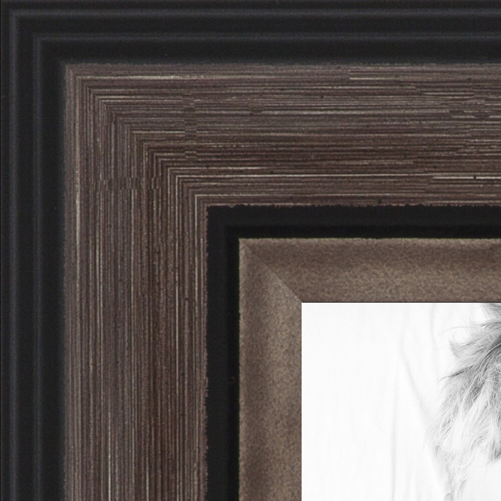 ArtToFrames 1.25" Custom Poster Frame Gray Grey and Black 4448 Large