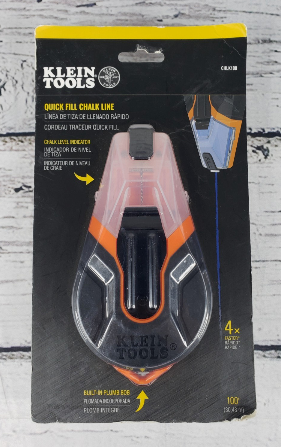 Klein Tools Quick Fill 100ft Chalk Line #CHLK100 - Brand New gallery