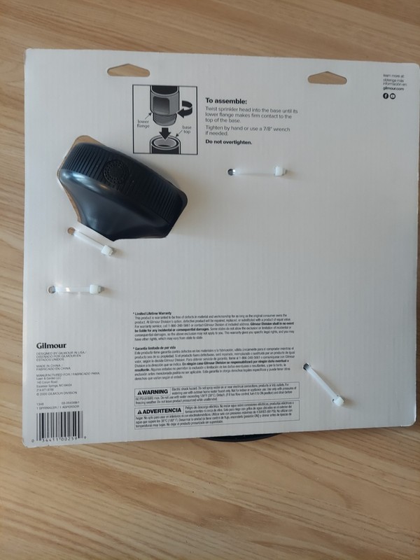 4 Pack Gilmour Pivoting Multi-pattern Sprinkler Hook with on and off Switch !!! gallery
