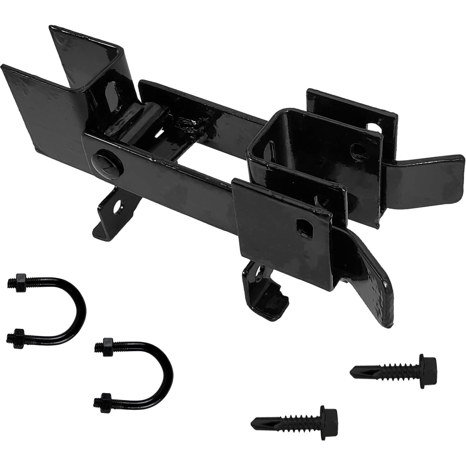 Black Strong Arm Double Gate Latch - Commercial and Residential gallery