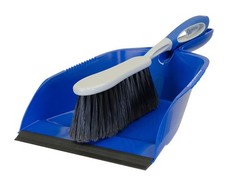 Quickie Plastic Handheld dustpan with brush