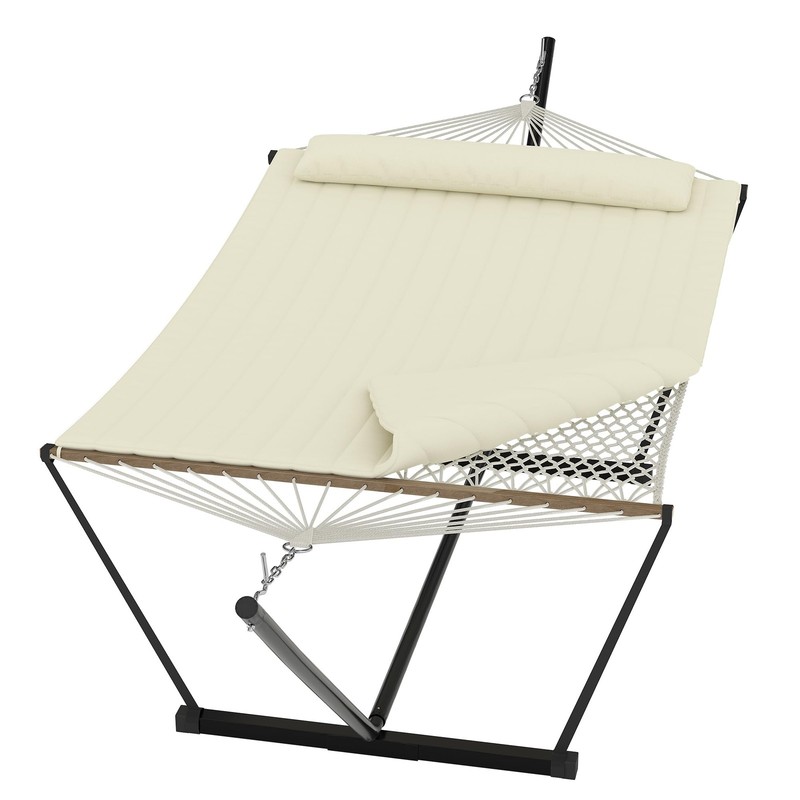 ⚡450Lb Portable Double Hammock w/Stand for 2 Person W/Steel Stand for Backyard gallery