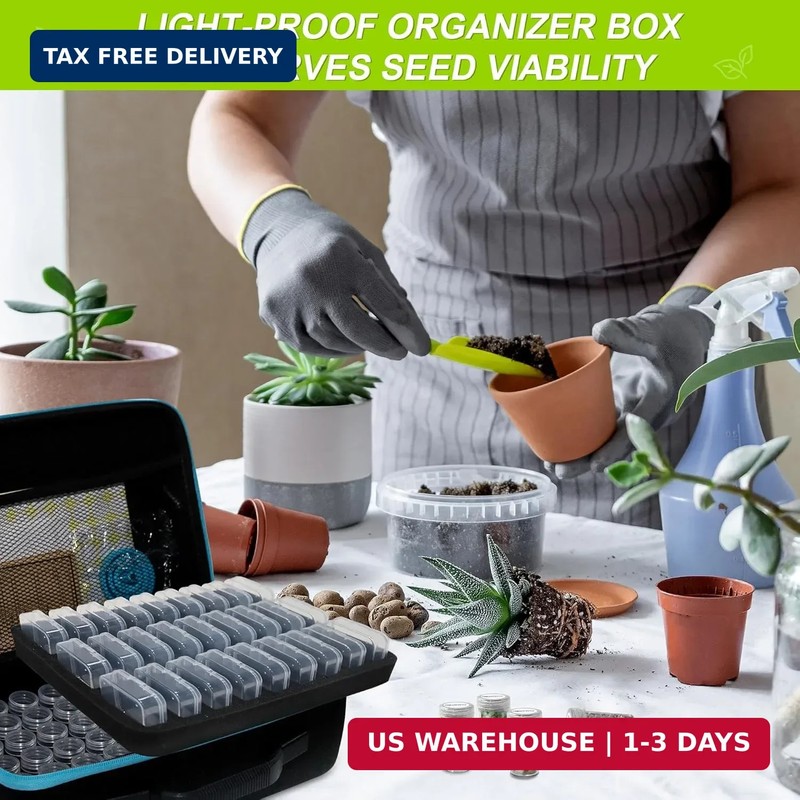 87 Slots Seed Storage Organizer Box with 20 Envelopes, Large Capacity Seed Stora gallery